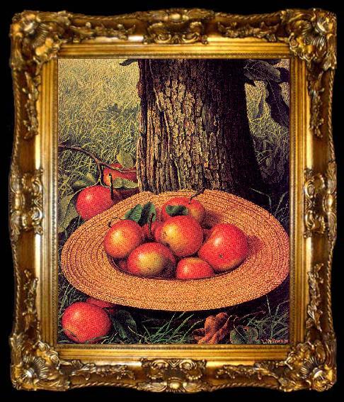 framed  Prentice, Levi Wells Apples, Hat, and Tree, ta009-2